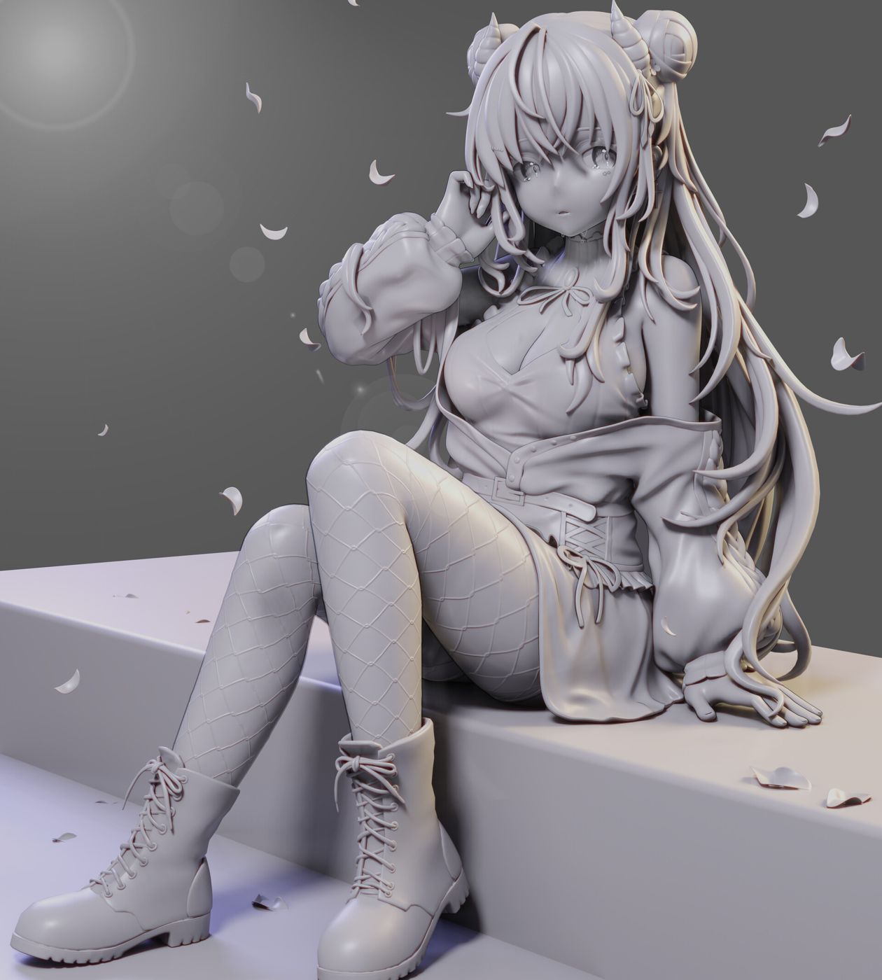 丝袜少女灰模
